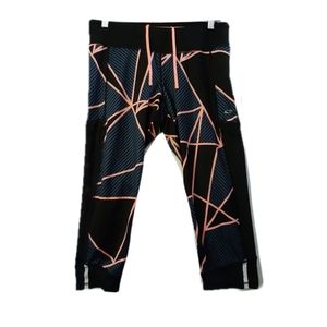 Champion Duo Dry Coral, Bavy, and Black Capri Leggings